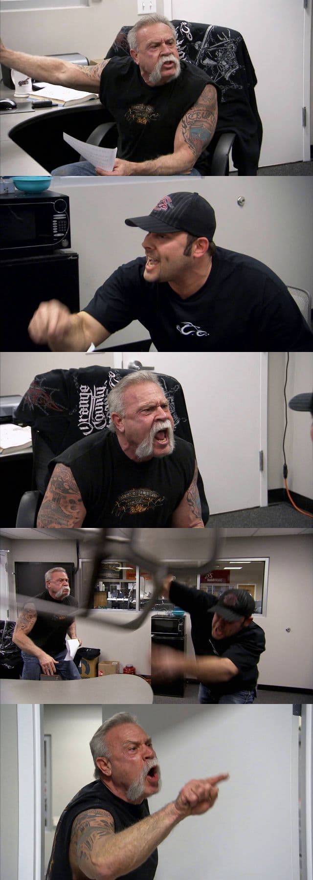 American Chopper Argument meme template