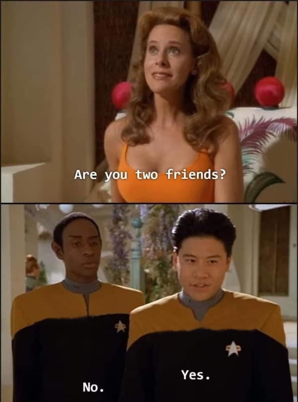 Are You Two Friends? blank meme template