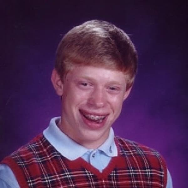 Bad Luck Brian blank meme template