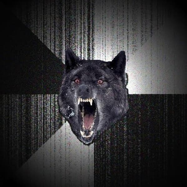 Insanity Wolf blank meme template