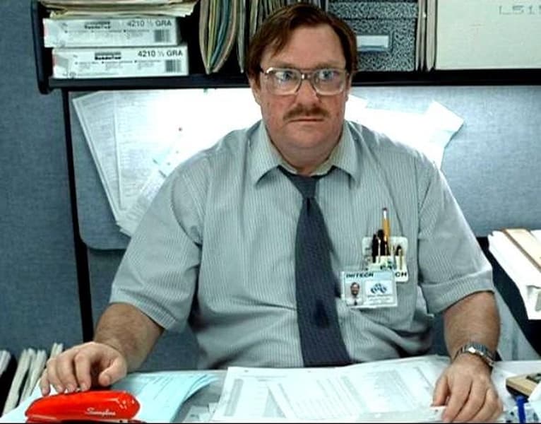 Office Space Milton blank meme template