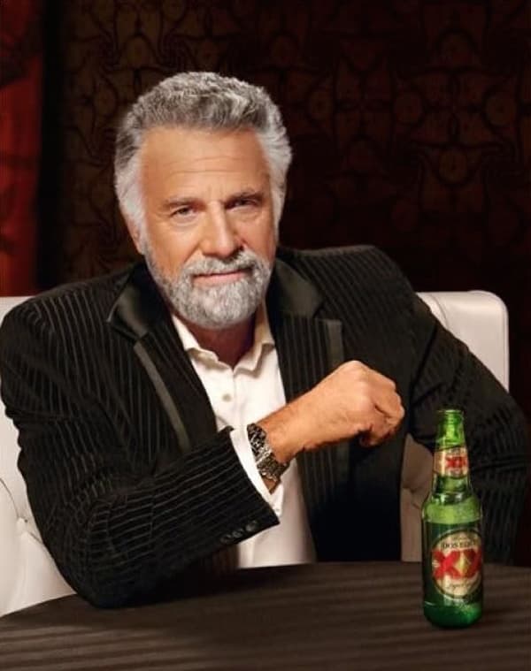 The Most Interesting Man in the World blank meme template